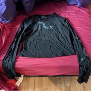 Killstar Large Snake Crop Top